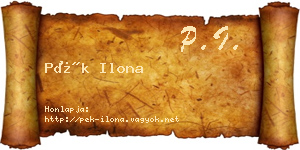 Pék Ilona névjegykártya