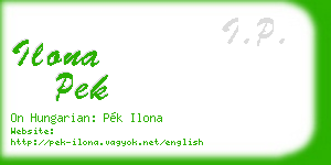ilona pek business card